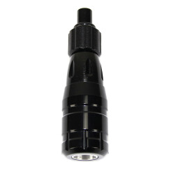 Tatoeage Cartridge Grip - Flexibel - Groef - Aluminium - Zwart - Ø 25 mm