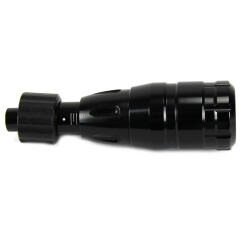 Tatoeage Cartridge Grip - Flexibel - Groef - Aluminium - Zwart - Ø 25 mm
