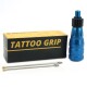 Tatoeage Cartridge Grip - Flexibel - Groef - Aluminium - Blauw - Ø 25 mm