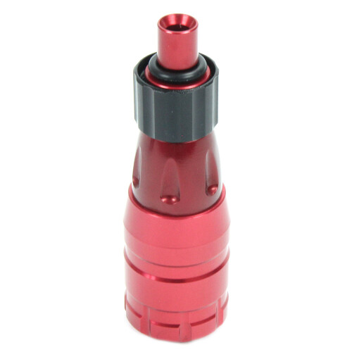 Tatoeage Cartridge Grip  - Flexibel - Groef - Aluminium - Rood - Ø 25 mm