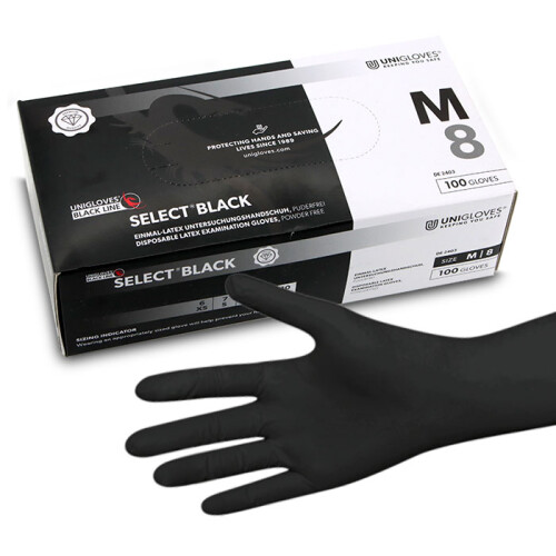 SELECT BLACK - Latex - Onderzoekshandschoenen - Zwart