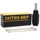 Tattoo Cartridge Grip - Flexibel - Baksteen - Aluminium - Zwart - Ø 25 mm