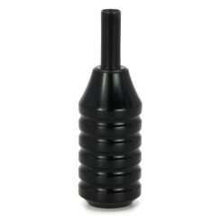 EZ - Tattoo Cartridge Grip - Fixed - Backstem - Aluminum knurled - Black - Ø 25 mm