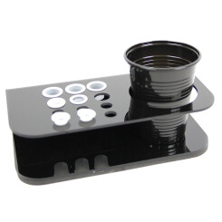 Ink cap holder with cup stand - Black