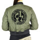 The Inked Army - Ladies - Diamond Quilt Short Bomber Dunkelolive / Schwarz M