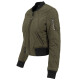The Inked Army - Ladies - Diamond Quilt Short Bomber Dunkelolive / Schwarz M