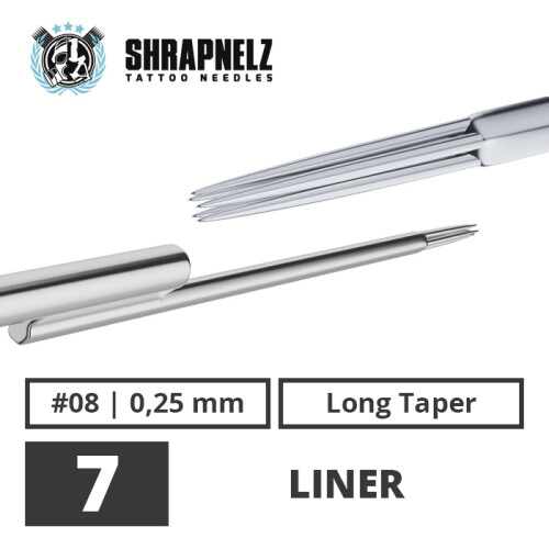 THE INKED ARMY - Shrapnelz Tattoo Needles - 7 Liner - 0,25 -LT