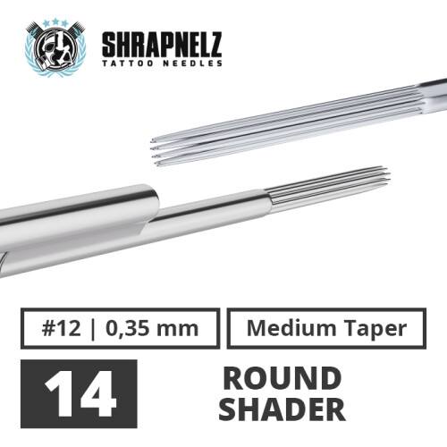 THE INKED ARMY - Shrapnelz Tattoo Needles - 14 Round Shader - 0,35 - LT
