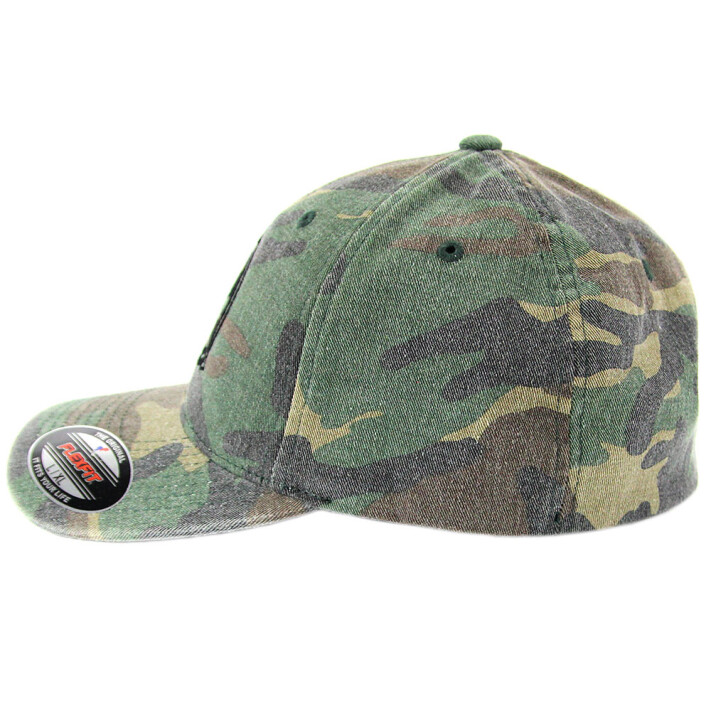 The Inked Army - Flexfit Caps Garment Washed Camo - Camo Green S/M