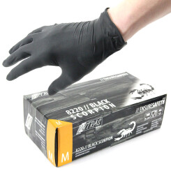SCORPION - Latex - Examination gloves - Black M