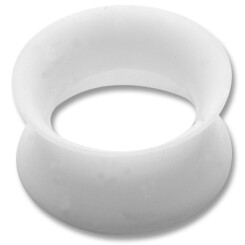 Double flared tunnel - Silicone White 6 mm
