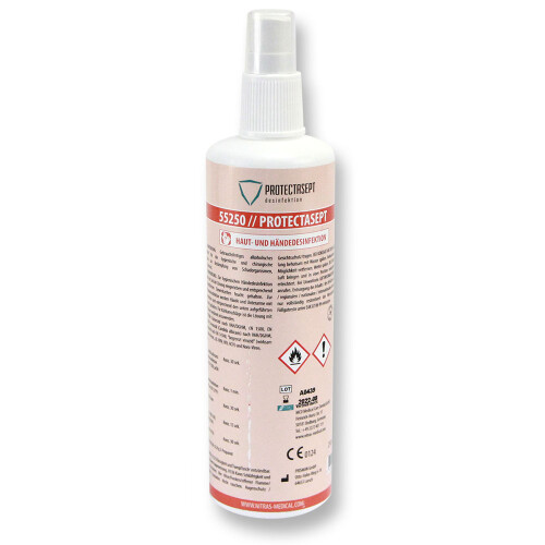 PROTECTASEPT - Huid- en handdesinfectie - 250 ml (incl. sproeikop)