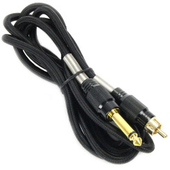 FANCY RCA - Kordel Kabel - 180 cm - Schwarz