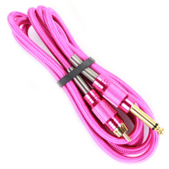 FANCY RCA - Kordel Kabel - 180 cm - Pink