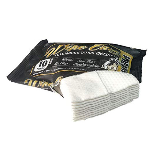 Wipe Outz - Premium Cleansing Tattoo Towels 10 Pieces - Color White