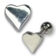 Barbell with threaded accessory for the tounge - 316 L stainless steel - Hearts - 2 Pcs/Pack