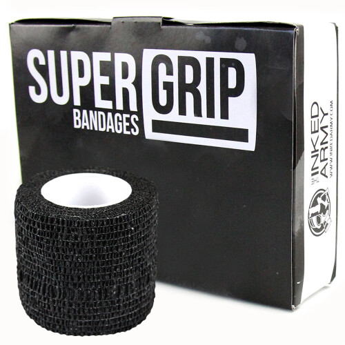 THE INKED ARMY - Supergrip - Griffstück Bandagen - 5 cm - Schwarz 12er Pack