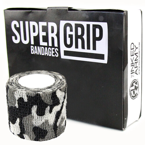 THE INKED ARMY - Supergrip - Grip Bandages - 5 cm - Camo Black & White 12 Pack