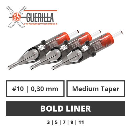 THE INKED ARMY - Guerilla Tattoo Cartridges - Bold Liner - 0.30 MT