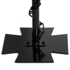 Tattoo Armsteun - Zwart IJzeren Kruis - Hoogte 65 cm - 90 cm