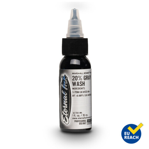 ETERNAL INK - Tatoeage Inkt - Marshall Bennett - 20% Gray Wash 30 ml