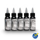 ETERNAL INK - Tatoeage Inkt - 5 Range Gray Wash  Set - 5 Kleurtinten