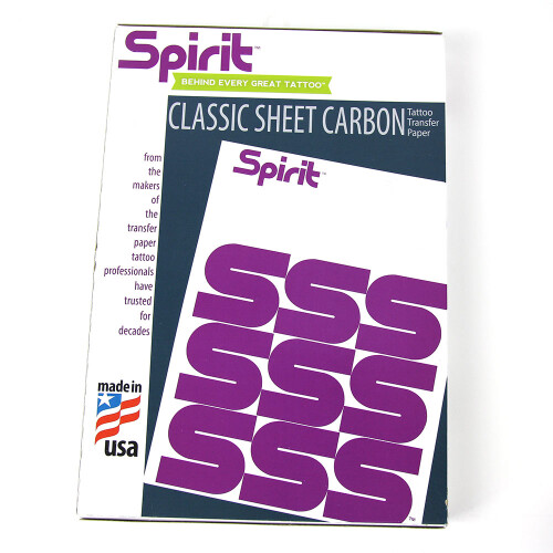 SPIRIT Tattoo - Repro FX - Schablonenpapier - Classic Sheet Carbon - 21,6 cm x 27,9 cm 20 Blatt pro Pack