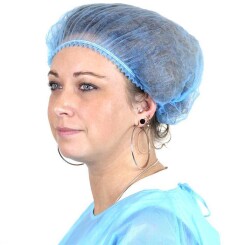 Disposable Head Covering Cap - Blue - 20 Pcs/Pack