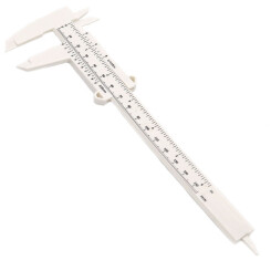 Caliper for eyebrows - Plastic - White - 150 mm measuring...