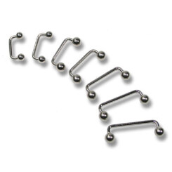 Barbells - Titan -  for surface piercing  1,6 mm x 22 mm...