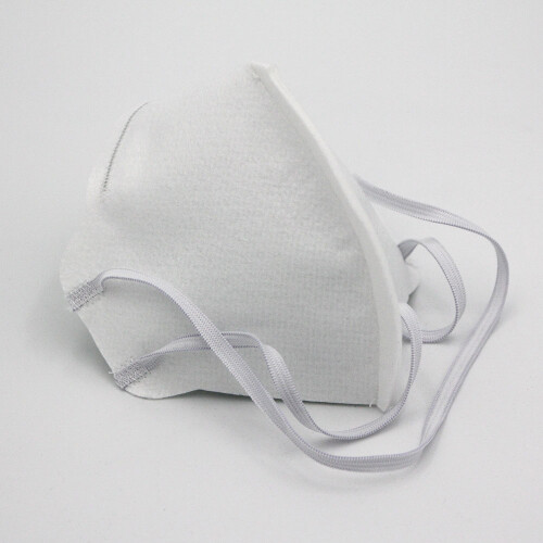 Face mask made of certified filter material with approx. 400g/m², polyester needle felt