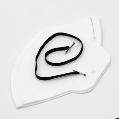 Gesichtsmaske aus zertifiziertem Filtermaterial mit ca. 400g/m², Polyester-Nadelfilz - mit auswechselbarem Gummiband