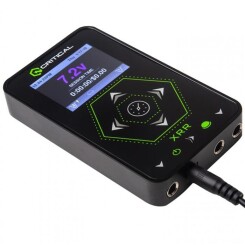 CRITICAL TATTOO - Tattoo Power Supply XR-R and footswitch black/green CXP19 - BUNDLE