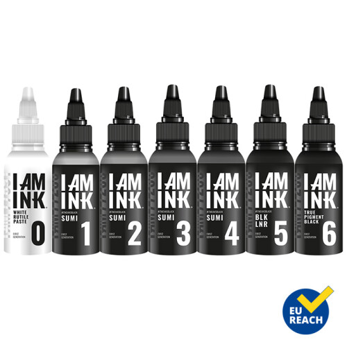 I AM INK - Tatoeage Inkts - The First Generation Set - 7 Kleurtinten