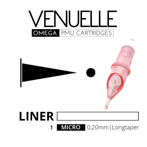 VENUELLE - Omega PMU Cartridges - 1 Micro Round Liner 0.20 LT