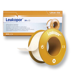 LEUKOPOR - Skin-friendly fixation tape - 1.25 cm x 5 m