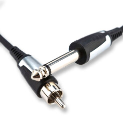 EZ - RCA Silicone Kabel - Recht - 180 cm Zwart