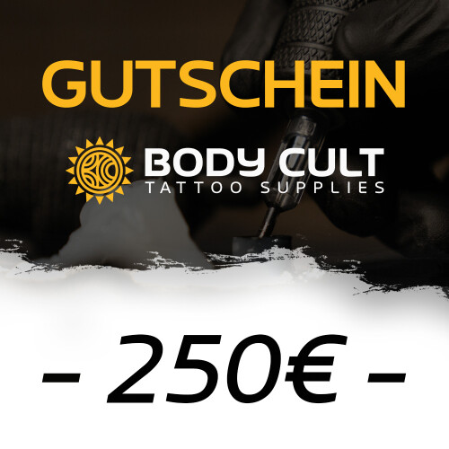 Voucher for Body Cult Tattoo Supplies 250 Euro