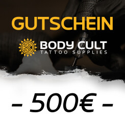 Voucher for Body Cult Tattoo Supplies 500 Euro
