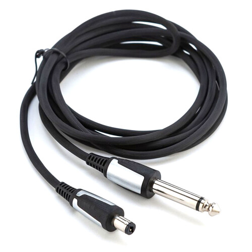 EZ - DC Siliconen Kabel - 180 cm Zwart Recht