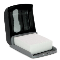 CONPROTA - BUNDLE - Falthandtuchspender schwarz mit 15 Pack Falthandtücher weiß