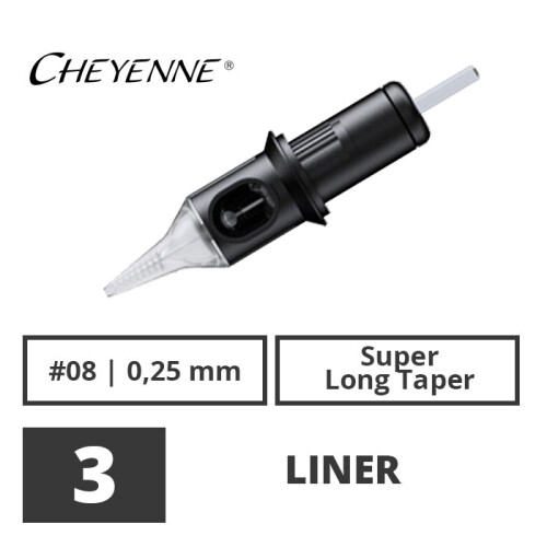 CHEYENNE - Capillary Cartridges - 3 Liner 0.25 SLT - 20 stuks.