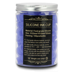 SILICONE INK CUP - Farbkappen - Blau - Ø 22 mm
