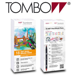 TOMBOW - Brush Pen - Set 18 Secondary Colors