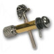 Front contact ferrule - stainless steel gold plated with silver Joker contact screw