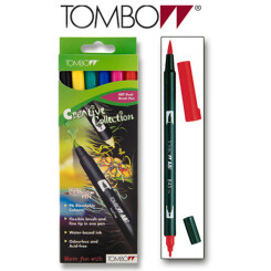 TOMBOW - Bush Pen - Set van 6 primaire kleuren