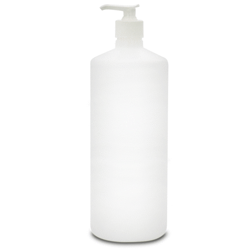 Dispenser bottle plastic white 1L