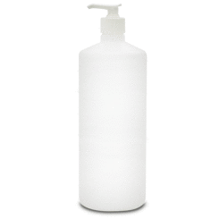 Dispenser bottle plastic white 1L