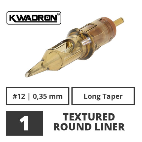 KWADRON - Tattoo Cartridges - 1 Textured Round Liner - 0.35 LT