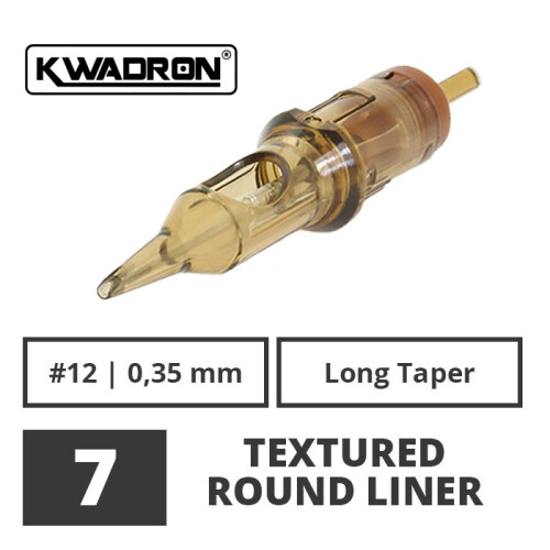 KWADRON - Tattoo Cartridges - 7 Textured Round Liner - 0.35 LT